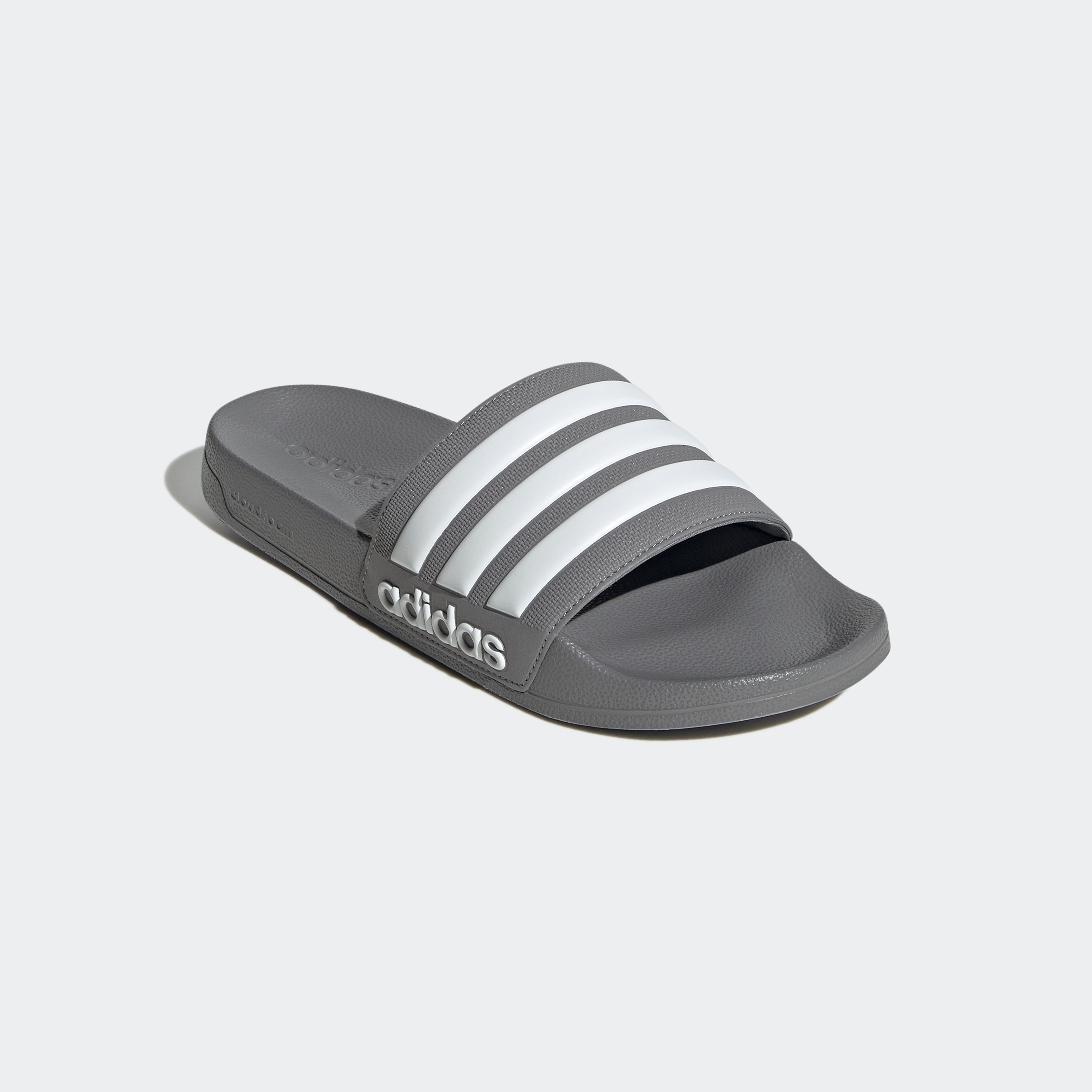 Badesandale ADIDAS SPORTSWEAR "SHOWER ADILETTE", Damen, Gr. 40,5, grau (grau three, cloud weiß, grau three), Synthetik, Schuhe