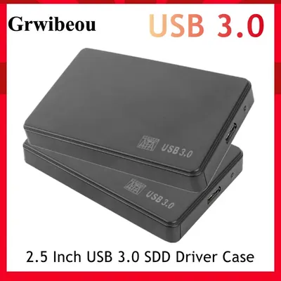 Boîtier de disque dur externe HDD SSD USB 2.5 vers SATA pour ordinateur portable et de bureau 3.0