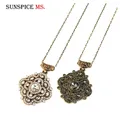 Sunspicems – collier pendentif turc Vintage pour femmes rétro couleur or gris strass tournesol