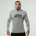 T-Shirt à capuche à manches longues pour homme vêtements de sport de Fitness de Gym