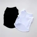 T-shirt d'été noir et blanc pour chien vêtement pour Yorkshire Terrier chemises confortables à