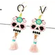 Fairywoo – boucles d'oreilles ethniques avec tête de mort pour femmes bijoux de luxe roses cadeaux