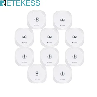 RETEKESS-Téléavertisseur tactile sans fil TD017 bouton de cloche d'appel transmetteur de