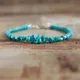 Bracelet Turquoise brut en or Rose ou argent Morenci bijoux en Turquoise véritable