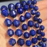 Pierre naturelle à facettes en forme d'olive AB Lapis Lazuli adt Minarrate perles pour bijoux de