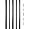 Balaustra del Ponte Scale 101 pz, 66x1,9 cm Balaustra Lega di Alluminio, Balaustra Nera con 202