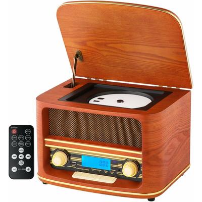 Cyberlux - Nostalgie Holz Radio Retro Musikanlage cd MP3 usb Player Nostalgieradio