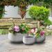 Plantara 20", 16", & 10" D Round Raw Concrete planter , Modern Flower pot (Set of 3),Outdoor Planter pot for Garden,