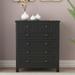 6 Drawers Dresser Cabinet, Modern Storage Chest Lockers with Shell-Shaped Handle