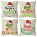 Christmas Cushion Couch Cases 4PC/Set Holiday Cushion Case Home Christmas Decor for Farmhouse 16*16in
