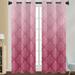 Lumento Thermal Insulated Blackout Window Drapes Grommet Room Darkening Curtain Floral Printed Window Treatments for Bedroom Living Room Pink W:52 x H:54