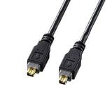 Sanwa Supply IEEE1394 cable (4pin-4pin / 0.3m / black) KE-13DV-03BK// Compatible