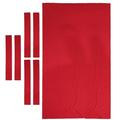 Professional 9 Ft Pool Felt + 6 Felt Strips Billiard Snooker Cloth Felt for 0.6mm Thickness - Red 2.8x1.5m