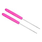 Uxcell Badminton Tennis Racket Racquet Stringing Awl String Straight Guiding Tool Rose Red 2Pack