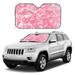 Car Windshield Sunshade Pink Spring Pattern Pattern Sunshade Blocks Heat and Sun s UV rays Small