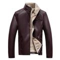 fvwitlyh Jackets for Men Leather Jacket for Men s Leather Jackets Coat Casual Motorcycle Jacket Fashion Zipper Coat With Pocket Men Jacket Coats for Men