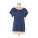 Topshop Short Sleeve T-Shirt: Blue Tops - Women's Size 8