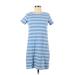 Gap Casual Dress - Shift Crew Neck Short sleeves: Blue Print Dresses - Women's Size X-Small