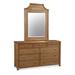 Braxton Culler Summer Retreat Modern & Contemporary Distressed Dresser Mirror, Rattan in Brown | 50 H x 32 W x 2 D in | Wayfair 818-049/COFFEE