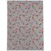 Red;blue Rectangle 9' x 12' Kitchen Mat - KAVKA DESIGNS A Mushroom Party Slate Kitchen Mat 144.0 x 108.0 x 0.08 in blue/redSynthetics | Wayfair