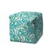 Rosecliff Heights Gracemont Coral Reef Outdoor Ottoman, Polyester in Blue/Gray | 17 H x 17 W x 17 D in | Wayfair 577B04CA39B847CBB0DB3585CD4103C7