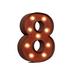 17 Stories Number 12" LED Marquee Sign, Metal in Brown/Red | 12 H x 12 W x 3 D in | Wayfair 8DD3C6735BC5447B86035BE5E74FF33C