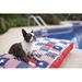 Snoozer Pet Products Wag Collection Snoozer Indoor Outdoor Rectangle Dog Bed Polyester in Blue/Red/White | 4 H x 23 W x 19 D in | Wayfair 11103