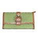 Coach Bags | Coach Green Mini Signature Trifold Buckle Checkbook Wallet | Color: Brown/Green | Size: Os
