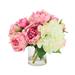 Primrue Peony Floral Arrangement in Vase Polysilk | 10 H x 11 W x 11 D in | Wayfair 67FB13CB383B4681A6620664FBB36C08