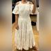 Kate Spade Dresses | Kate Spade Embroidered Lace Midi Dress | Color: Cream/White | Size: 4