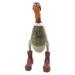 Rosalind Wheeler Graddy Handmade Soldier Duck Teak Wood Statuette Wood in Brown/Gray | 10.75 H x 3.9 W x 5 D in | Wayfair