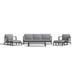 Birch Lane™ Pindall 6-Piece Deep Seating Set Metal/Rust - Resistant Metal in Black/Gray | 25.2 H x 81.5 W x 36 D in | Outdoor Furniture | Wayfair