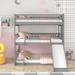 Gavro Full over Full over Full Triple Bunk Bed by Harriet Bee Wood in Gray | 76.5 H x 57.9 W x 78.7 D in | Wayfair C1F0CB5E36D34E6FB3AB2F7AF7B91DEB