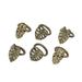 Zeckos Set Of 6 Green Bronze Cast Iron Tropical Leaf Napkin Rings Decorative Dining Decor in Yellow | 2 H x 2.25 W x 2 D in | Wayfair DW72135