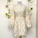 Free People Dresses | Nwt Free People Ruby White Lace Mini Dress Lantern Bell Sleeve Boho Wedding | Color: Cream/White | Size: Xs