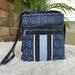 Giani Bernini Bags | Giani Bernini ~ Dasher Center Stripe Faux-Leather Crossbody/Shoulder Bag | Color: Black/Blue/Silver/White | Size: Noted In Description