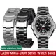 Bracelet de montre en acier raffiné pour Casio Black Knight MWA-100H MWD-100H argent en acier