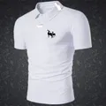 HDDHDHH-T-shirt à Manches Courtes pour Homme Polo à Revers Demi-manche avec Col Imprimé Nouvelle