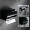 HOPaper-Porte-rouleau de papier hygiénique en aluminium noir porte-papier hygiénique boîte à