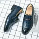Mules en cuir décontractées pour hommes chaussures Oxford mocassins italiens pantoufles