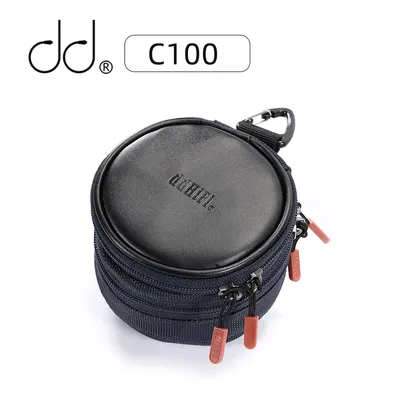 ESTE-Mallette de transport pour écouteurs ddHiFi C100 espace double couche étui de rangement pour