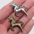 WYSIWYG 3 pièces 37x28mm pendentif grand cheval de corne chanceux grande taille 3D chanceux corne