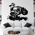 RL-Autocollant mural en vinyle pour chambre d'adolescent décalcomanie murale Quad Dirt Bike Dirt