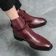 Bottes de Luxe en Cuir pour Homme Chaussures Élégantes de Marque Italienne pour Robe de Mariée