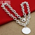 DOTEFFIL – collier chaîne avec pendentif rond en argent Sterling 925 18 pouces bijoux à la mode