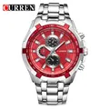 CURREN – montre à Quartz pour hommes marque de luxe mode sport entièrement en acier style