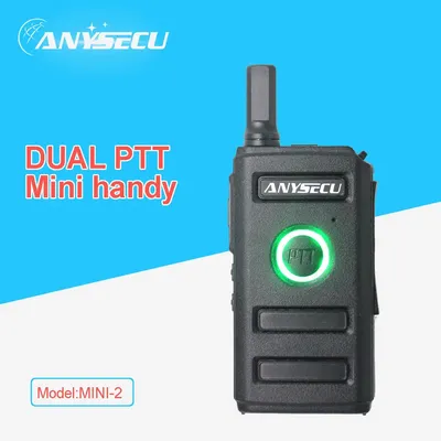 ANYSECU – MINI-2 Mini Radio Ultra-fine bouton Double PTT UHF 16 canaux 400-470MHz batterie