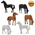 Evemodel-Animaux de la ferme peints en PVC échelle O décor de bureau modèles de trains chevaux