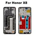 Pour Huawei Honor X8 LCD Cadre Central Avant Lunette Faceplate Boîtier Châssis + Volume Bouton