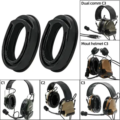 TCIHEADSET-Coussinets d'oreille en gel pour casque de tir COMTAC I II III protection auditive